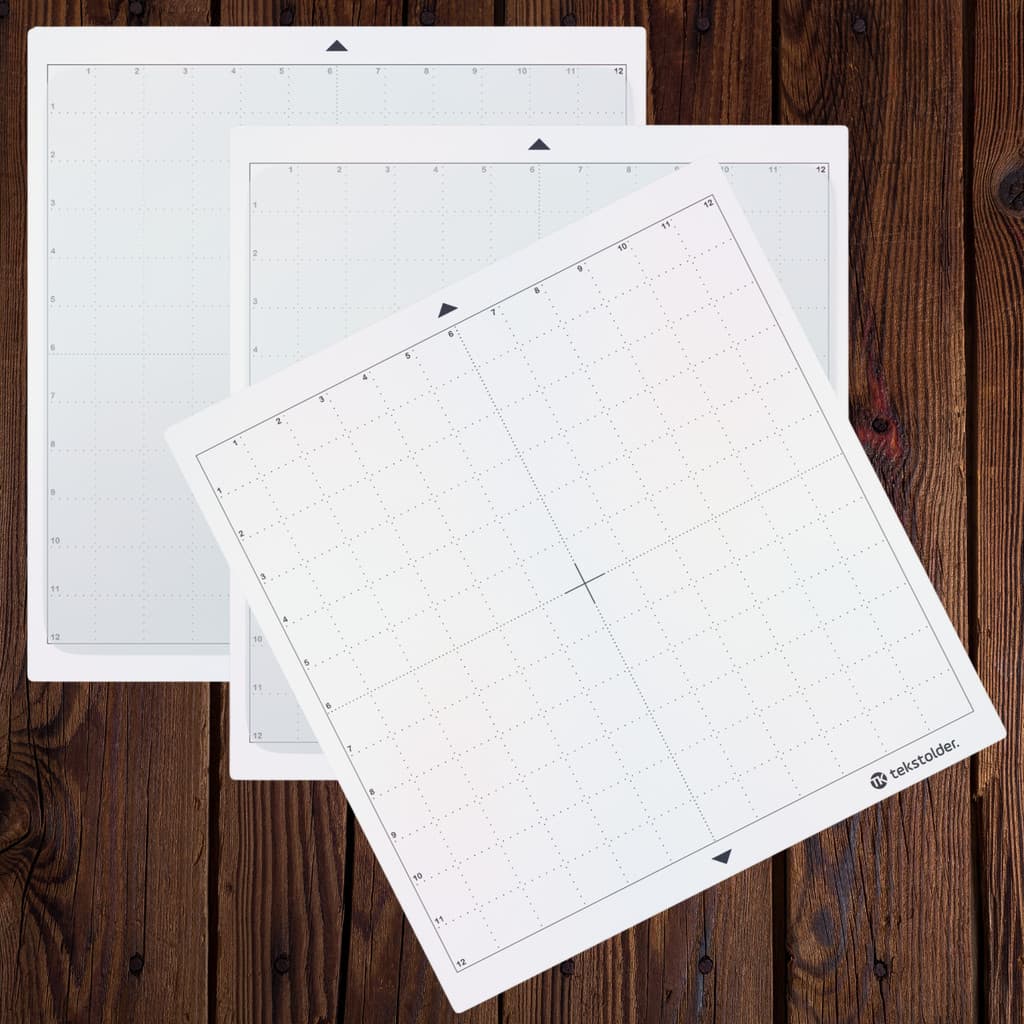 Combo Tekstolder Para Silhouette Cameo 3 Base De Corte 30x30 – 1 Sem Cola + 2  Com Cola Aplicada