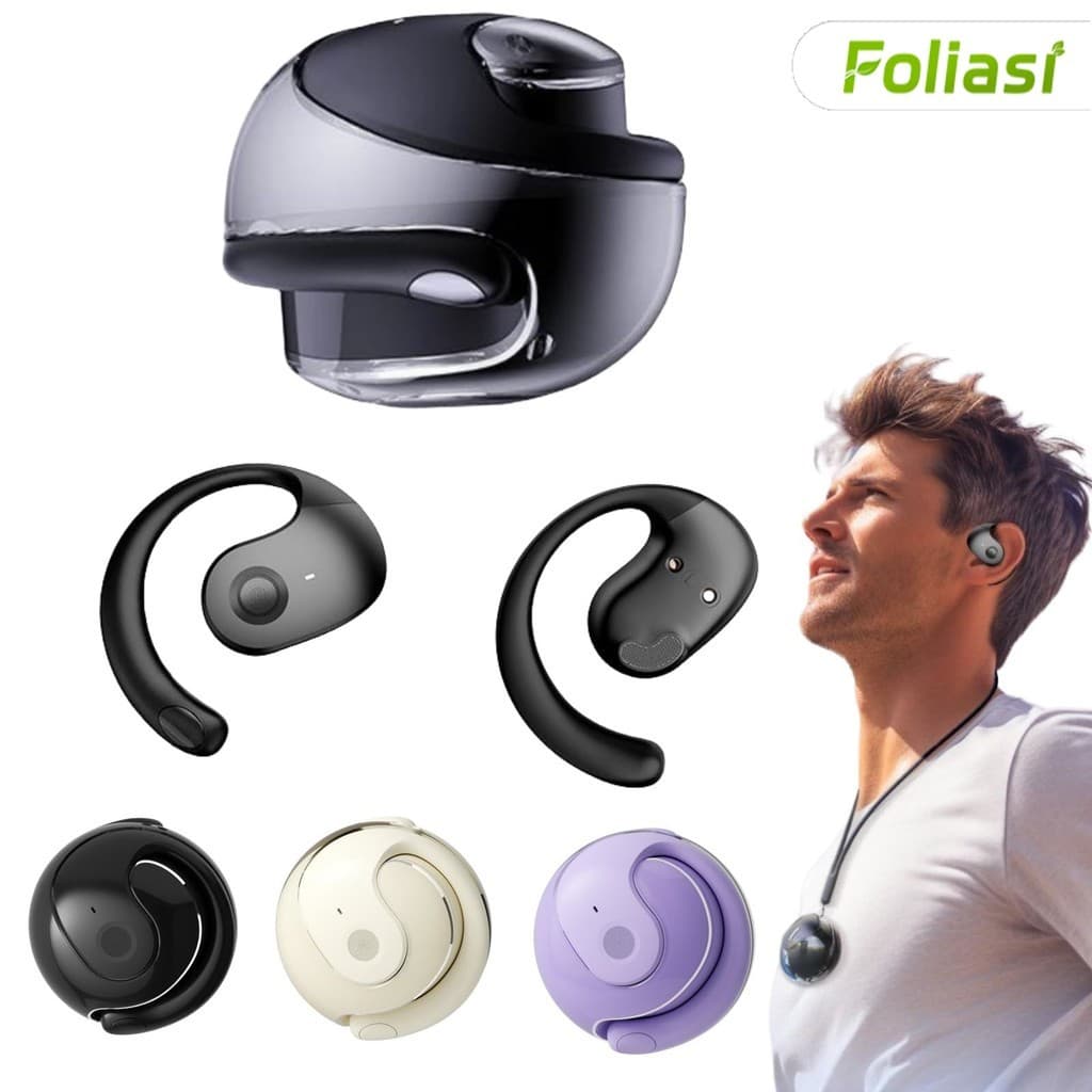 Fone de ouvido sem fio Bluetooth ergonômico TWS pendurado orelha resistente a choques