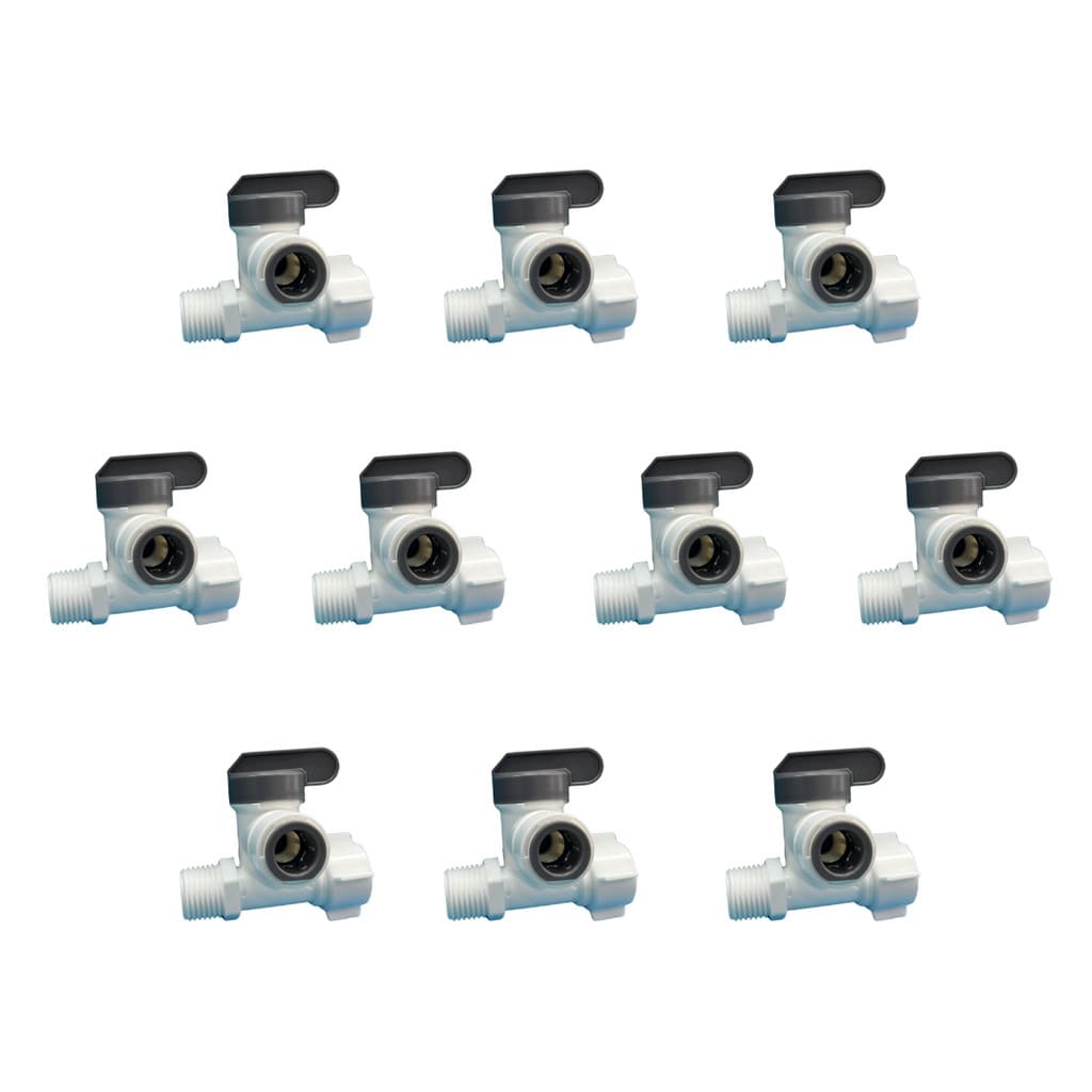 Kit 10 Adaptador Válvula Conexão para Purificador de Água 1/2” com Registro Tanque