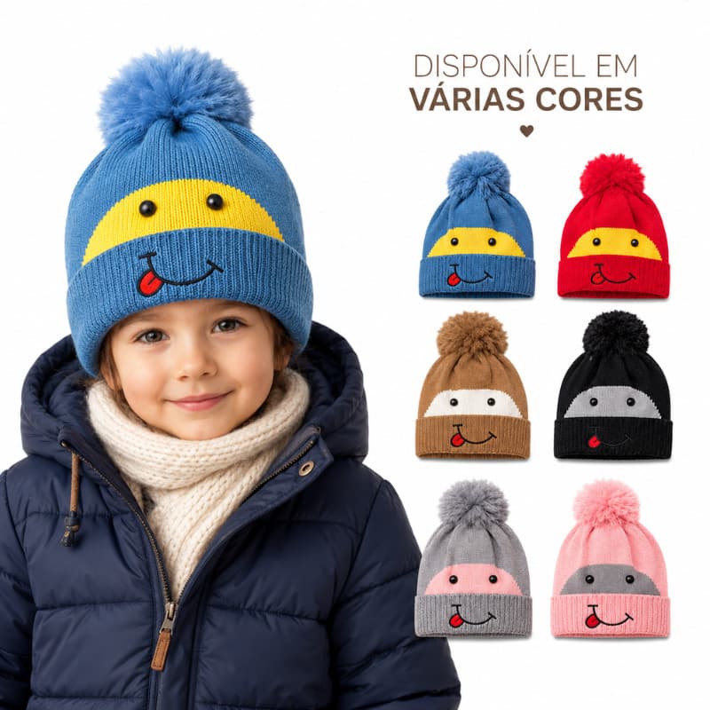 Touca Infantil de Inverno com Interior Peluciado - Premium / Conforto Térmico