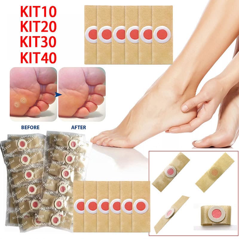 Kit 10/20/30/40 Adesivos Removedores de Calos e Olhos de Peixe Alivia Dor Eficaz Tratamento Caseiro Cuidados com os Pés