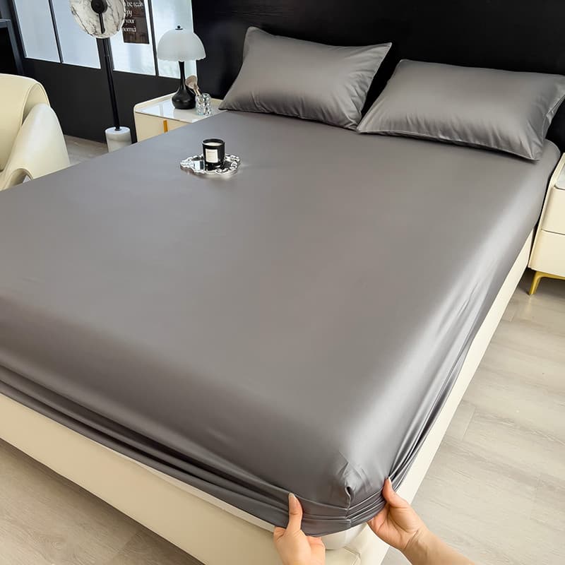 2024 novo estilo lençol de uma peça verão nu dormir colcha de seda gelo conjunto de três peças colchão capa protetora co