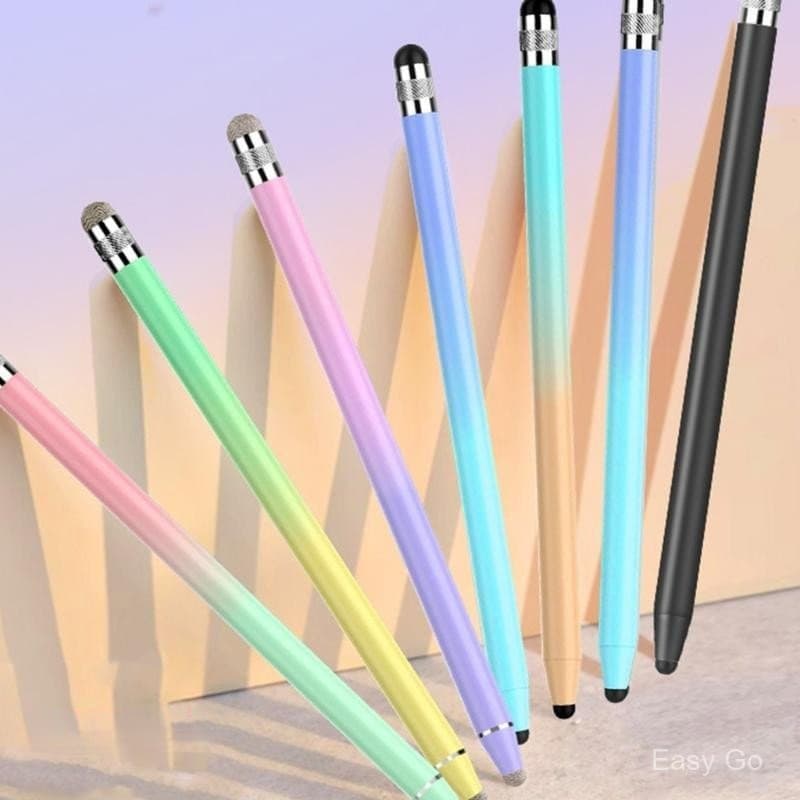 2pcs Caneta Tela Lápis Sensibilidade Aperto Ergonômico Extremidade Dupla Para Telefone Tablet Cor Gradiente