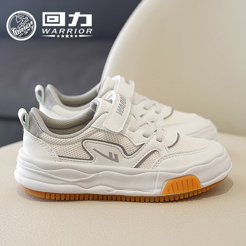 Puxar para trás sapatos infantis 2023 outono novo estilo meninos confortáveis sapatos brancos médio grande tênis infanti