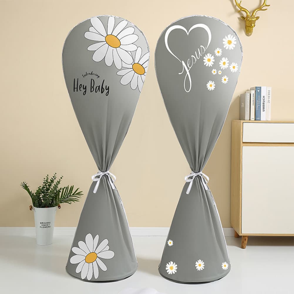 1 Peça Ventilador Protetor Lavável Com Padrão Floral Capa Contra Poeira Tudo Incluído À Prova D'água Para Pedestal De Pé