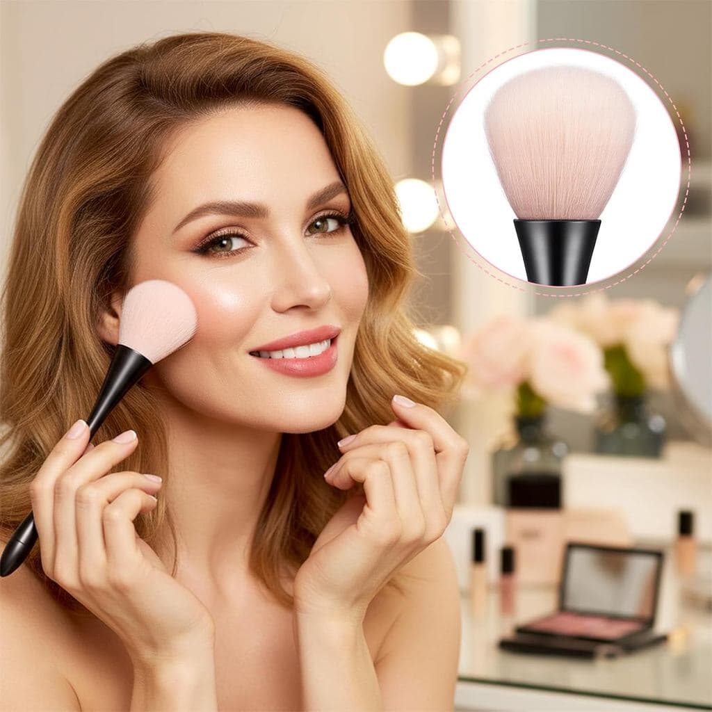 Pincéis De Maquiagem Fofos Grandes De 4 Unidades , Pincel De Pó Mineral Bronzeador , Macio E Fofo