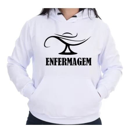Blusa Moletom Canguru  Enfermagem Saúde Confortavel para seu dia dia!!!
