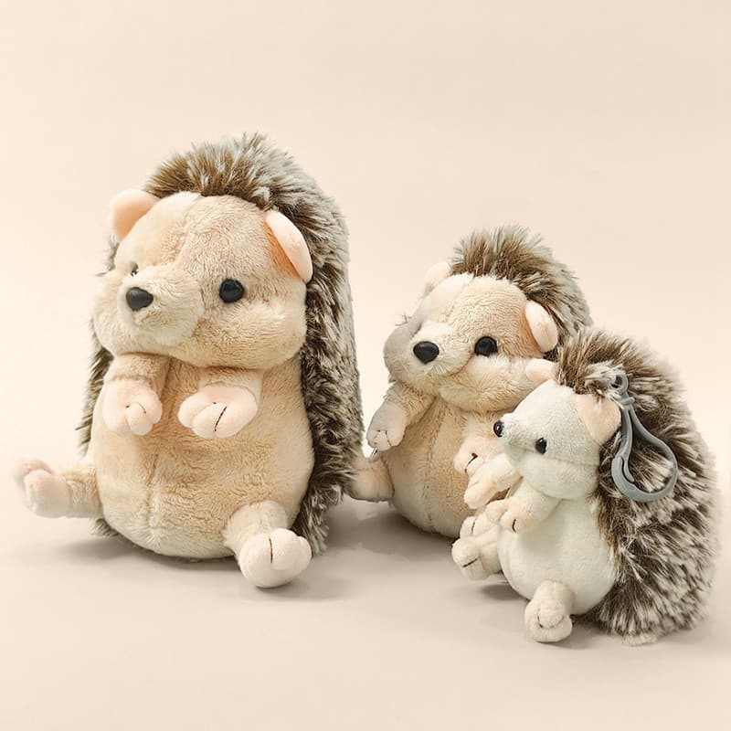 Novo estilo simulação pequeno ouriço brinquedo de pelúcia pingente ouriço boneca saco ornamentos chaveiro crianças prese