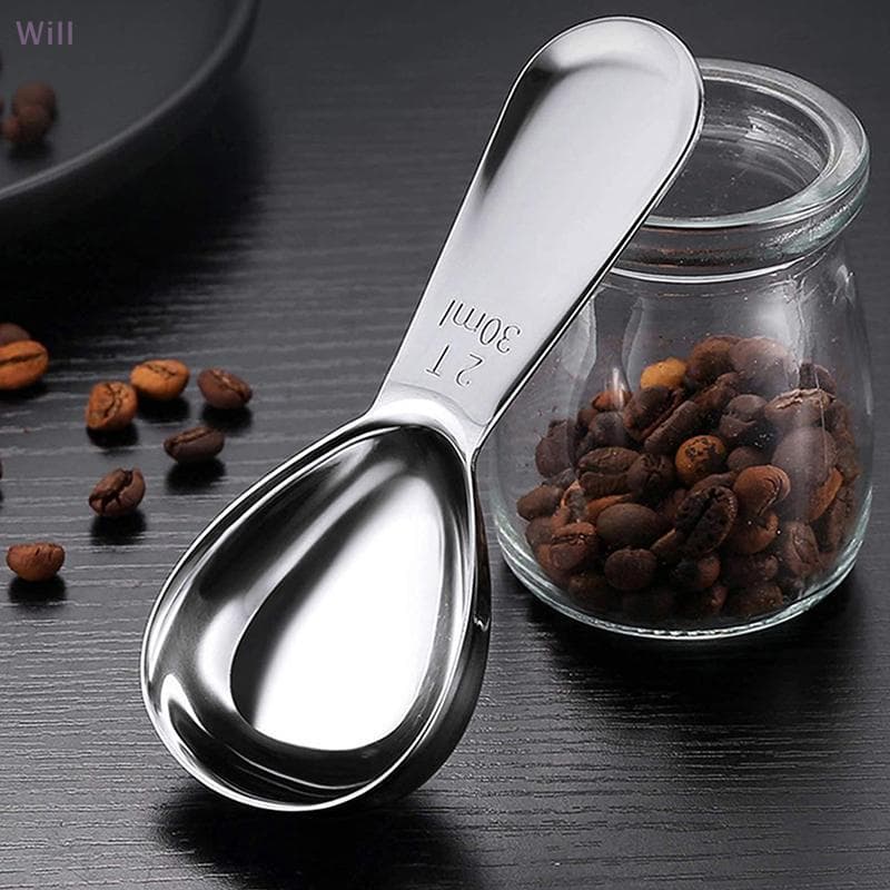 Colher De Café De Aço Inoxidável E Medidora Utensílio Com Medição Graduada Ergonômica Precisa