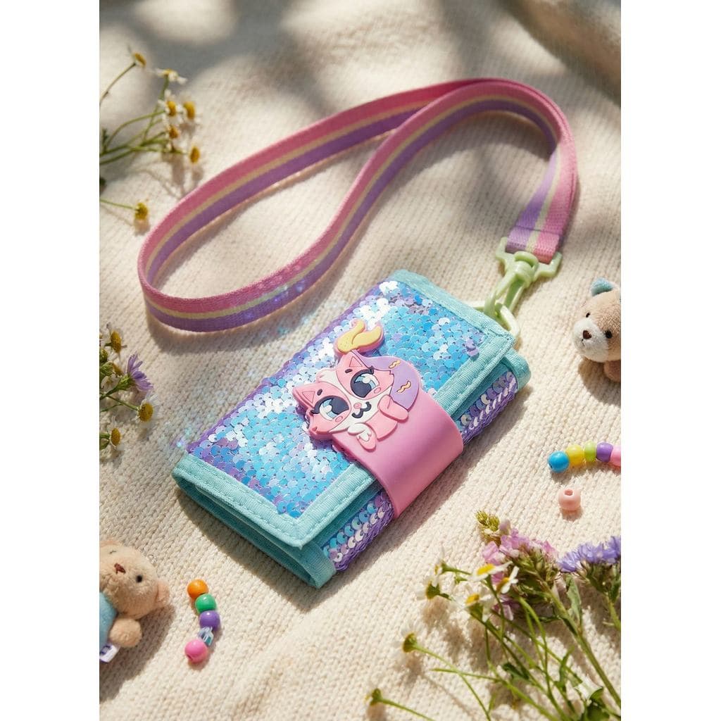 Carteira Infantil Puket Gata Sereia Lavanda