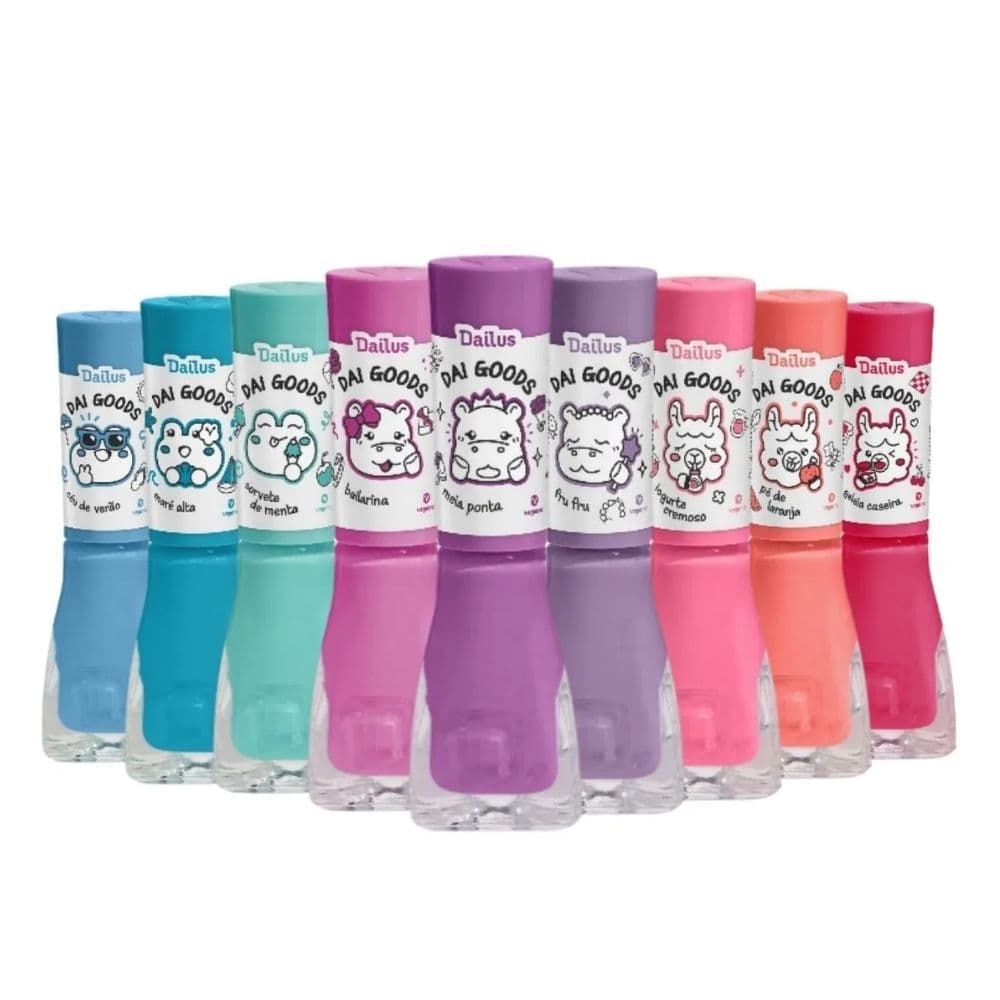 Kit 9 Esmaltes Dailus Coleção Dai Goods Colorido 8ml Novo