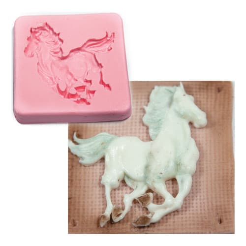 Moldes De Silicone Alazão Cavalo Cavalinho Pasta Americana Biscuit Confeitaria