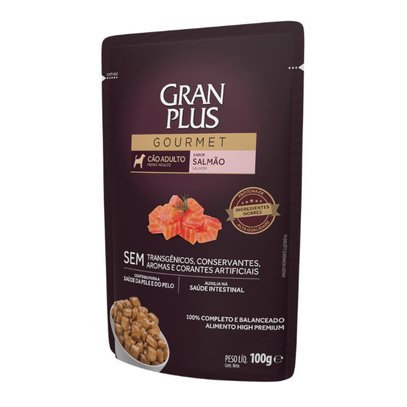 Sachê Granplus Menu para Cães Adultos Salmão 100gr