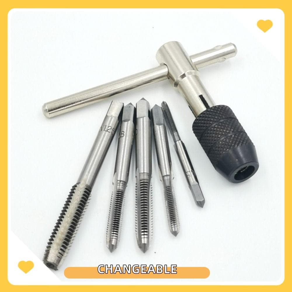 Conjunto De Chave De Torneira Tipo T Mutável , Ferramentas De Rosqueamento Manual Ajustáveis M3-M8 , Matriz De Rosca Por
