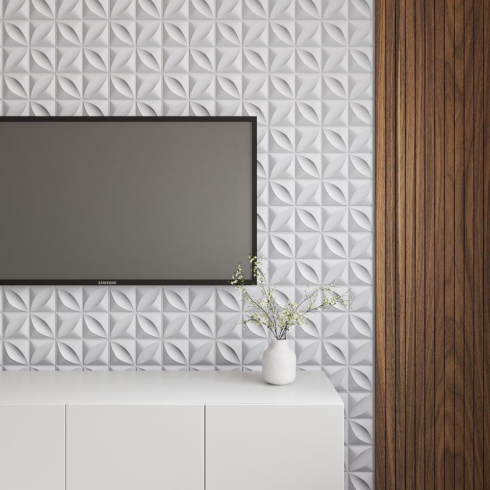 Kit 5 á 120 Placas PVC 3D Com Dupla Face Decoração Para Sala Quarto Cozinha 25x25cm