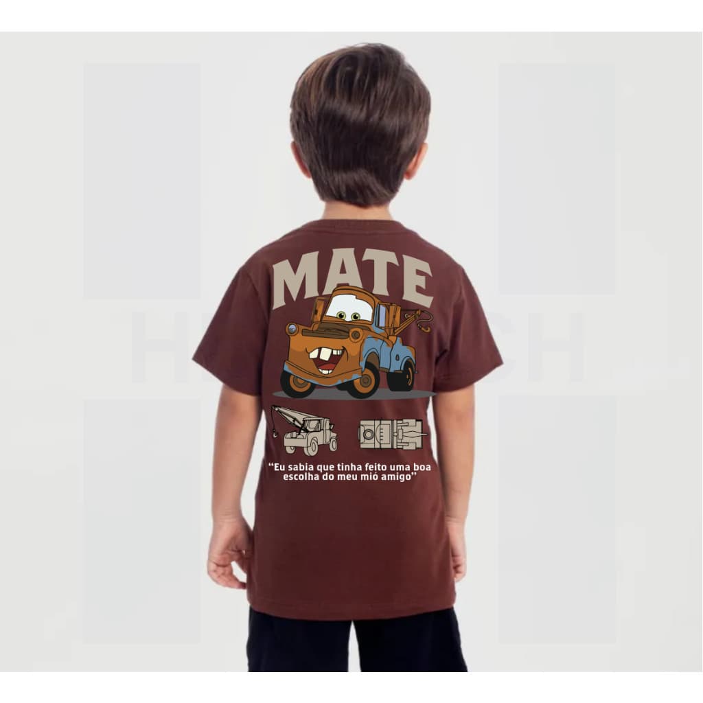 Camiseta infantil - Juvenil Unissex MATE de Carros tam 2 ao 14 Camisa streetwear 100% Algodão