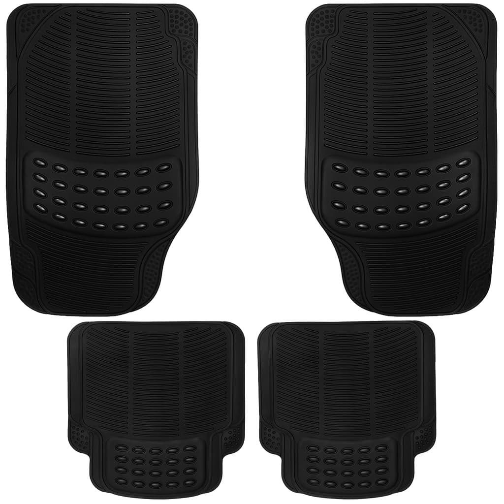 Kit Jogo Tapete de Borracha Carro  Automotivo Universal 4 Peças Reforçado Antiderrapante