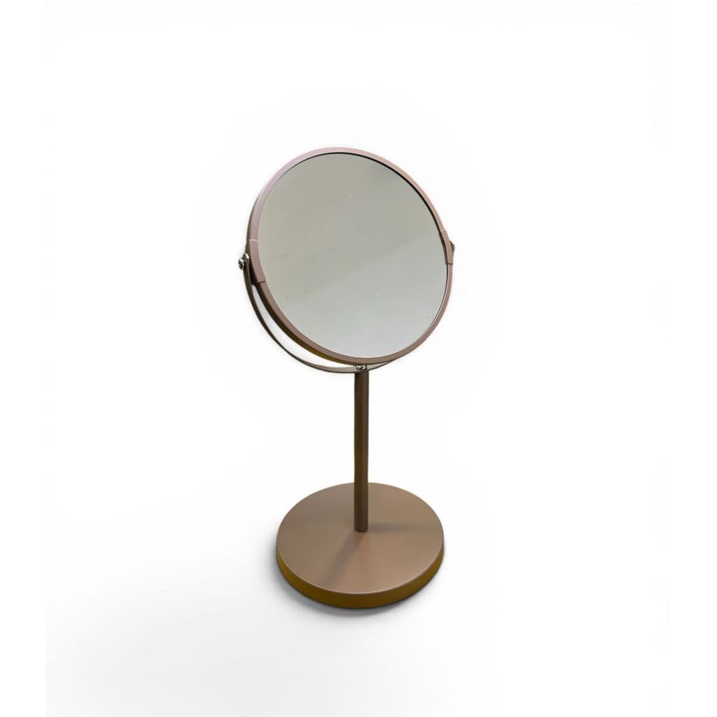 Espelho de Mesa em Metal Marrom 17cm - Casambiente