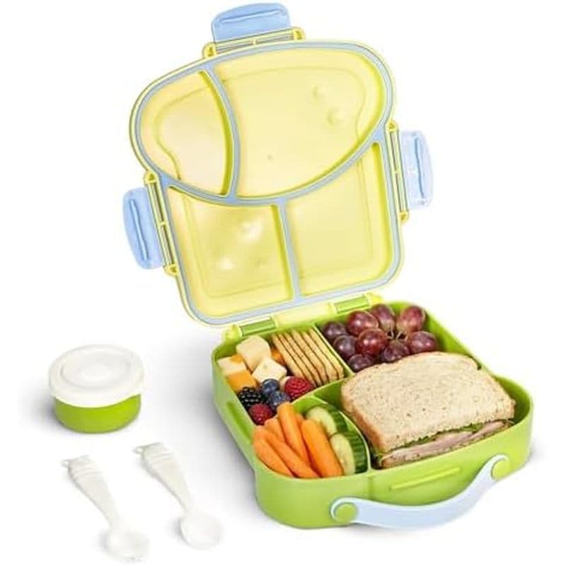 Lancheira Infantil Bento Box , Recipientes De Almoço Para Crianças , Meninas , Meninos Com 4 Compartimentos , Recipiente