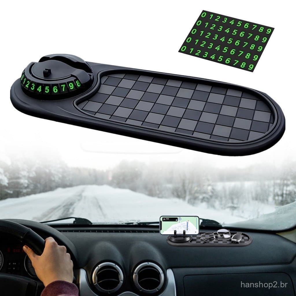 Zaylily Tapete Antiderrapante Multifuncional Para Carro Suporte Telefone Automático Painel De Com No Tapetes Antiderrapa