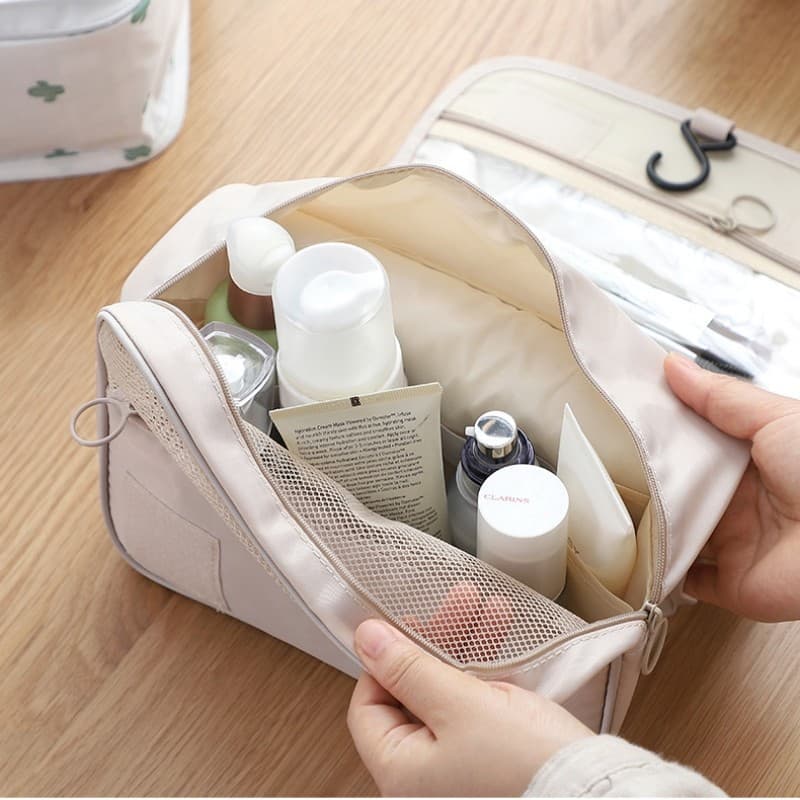 Bolsa de higiene pessoal para viagem, bolsa portátil para cosméticos, grande capacidade, para mulheres, à prova d'água,