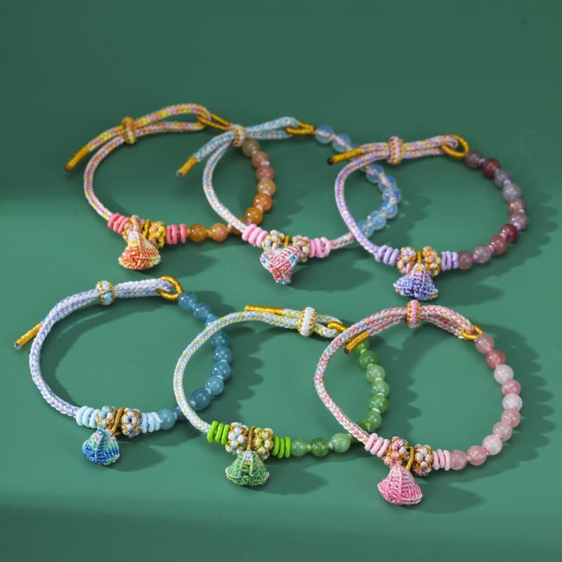 2026 All-Match Dragon Boat Festival Perfeito Perfeito Flor de Pêssego Pulseira Presente para Amigos Presente de Feriado