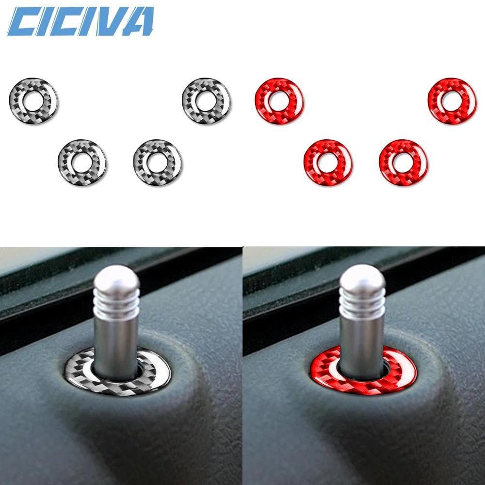 Para Chrysler 300 300C 2005 2006 2007 Janelas De Fibra Carbono Fechaduras Porta Painel Guarnição Capa Carro Dentro Acess
