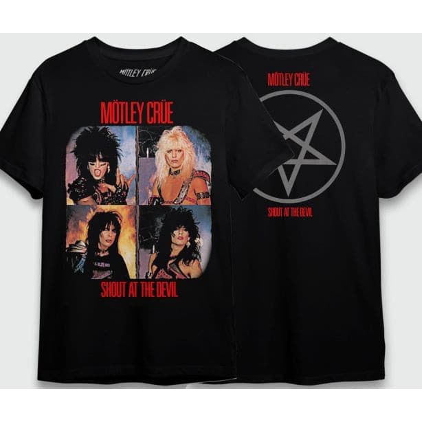 [Camiseta Premium em Algodão Puro]CC Motley Crue Shout at the Devil