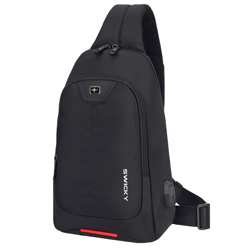 Bolsa de peito suíça masculina, bolsa mensageiro de um ombro, moda Casual, mochila cruzada, grande capacidade, bolsa pla