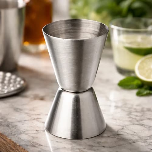 Dosador Duplo Em Aço Inox 50/25 Barmen Bebidas Drinks Medidor