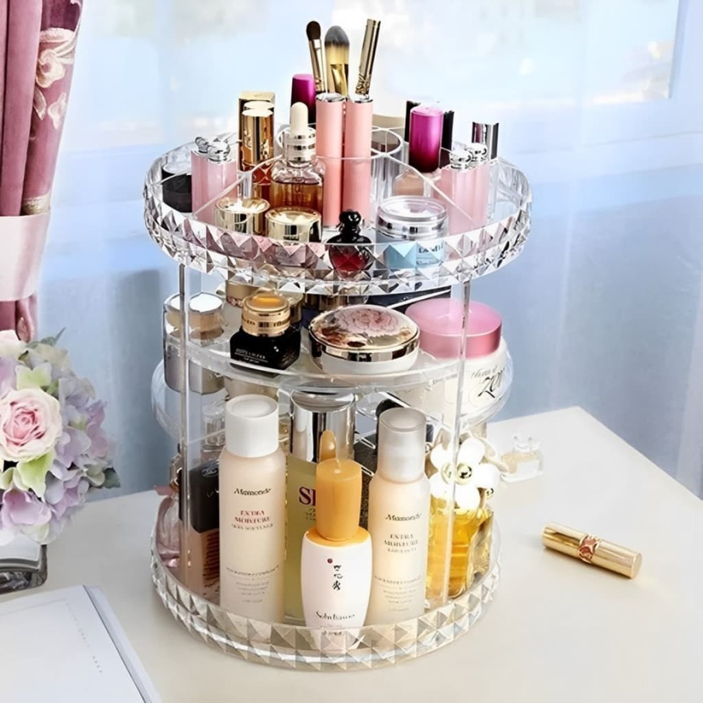 Organizador De Cosmético Maquiagem Acrílico Giratório 360º

Giratório Cosmético