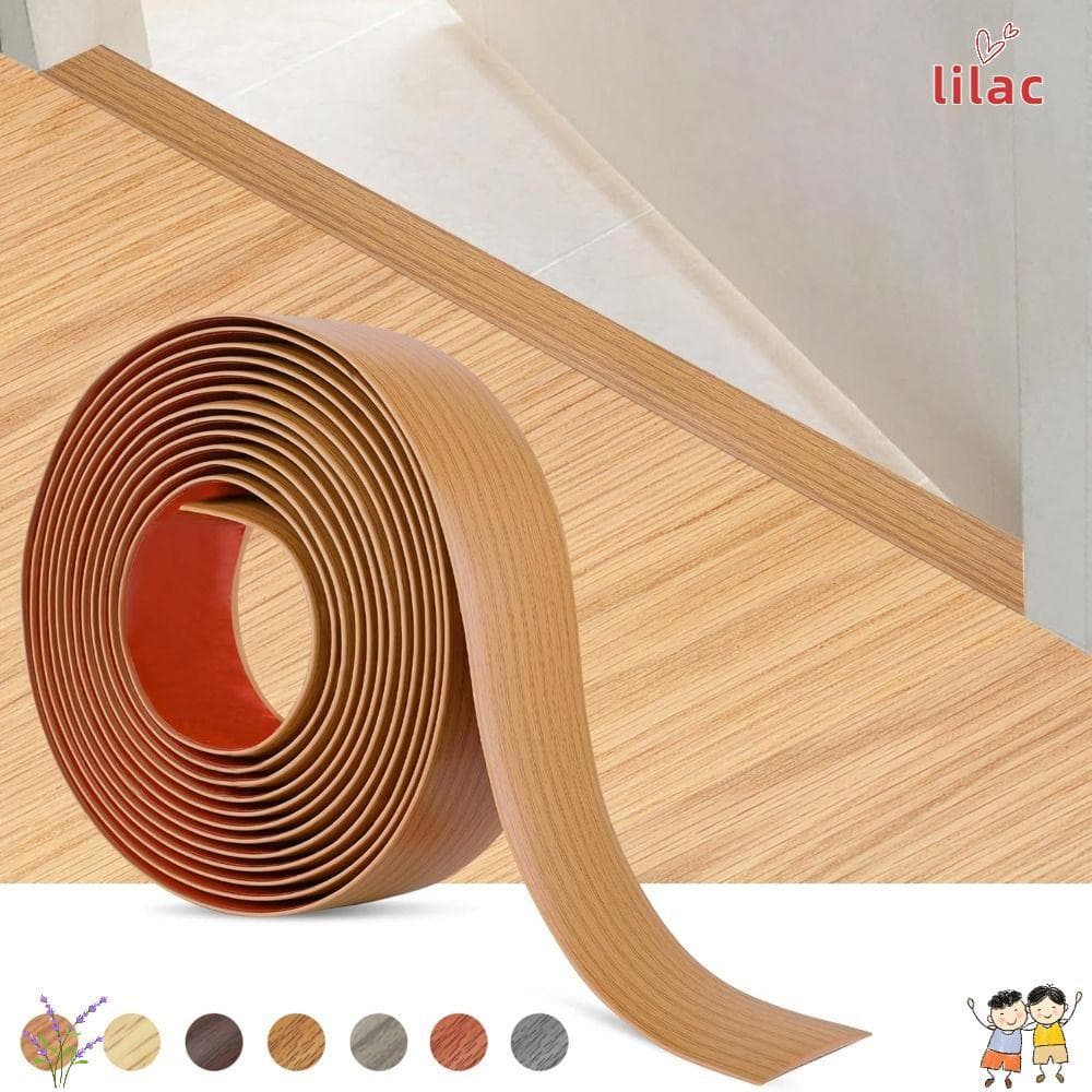 Tampa De Limite LILAC , Tira De Transição De Piso Plano Autoadesiva Acabamento De Borda De PVC De Grão Laminado