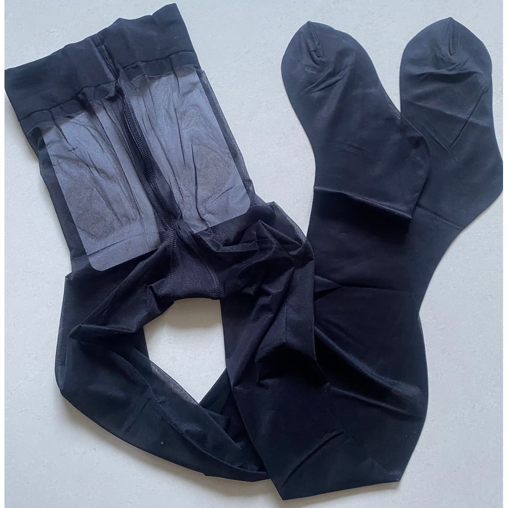 15D meias transparentes T-Crotch sem costura meia-calça núcleo-fiado Base de seda meias Anti-gancho meias estendidas de