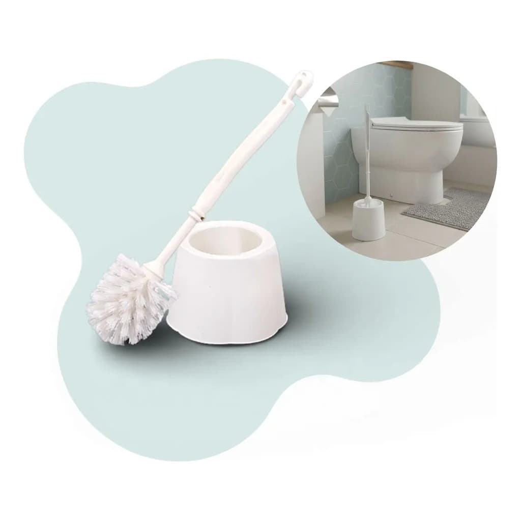 Escova De Limpar Vaso Sanitário Privada Banheiro - Cor Branco
