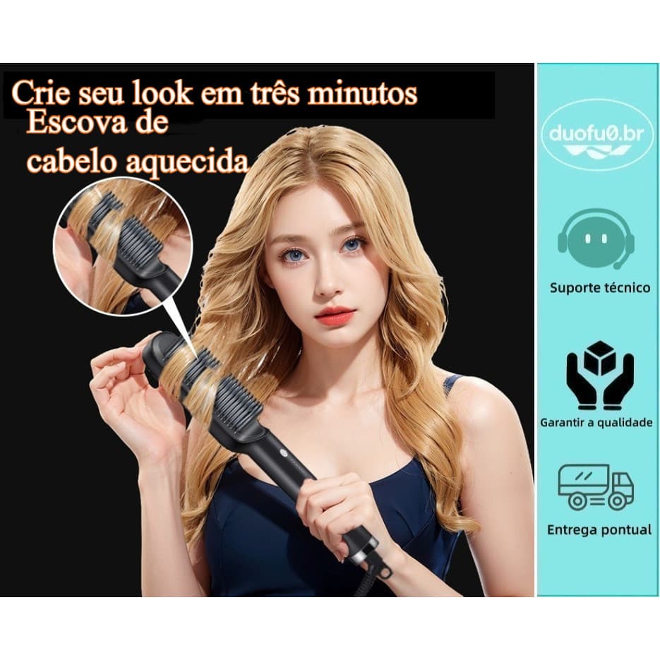Pente elétrico do aquecimento da escova de cabelo apropriado para a tensão dupla do alisador de cabelo