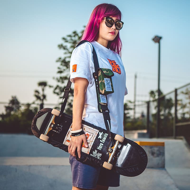 MACKAR Universal Skate Strap Road Punch Board Land Prancha Double Rocker Land Punch Board Bag Long Board Skate Bag