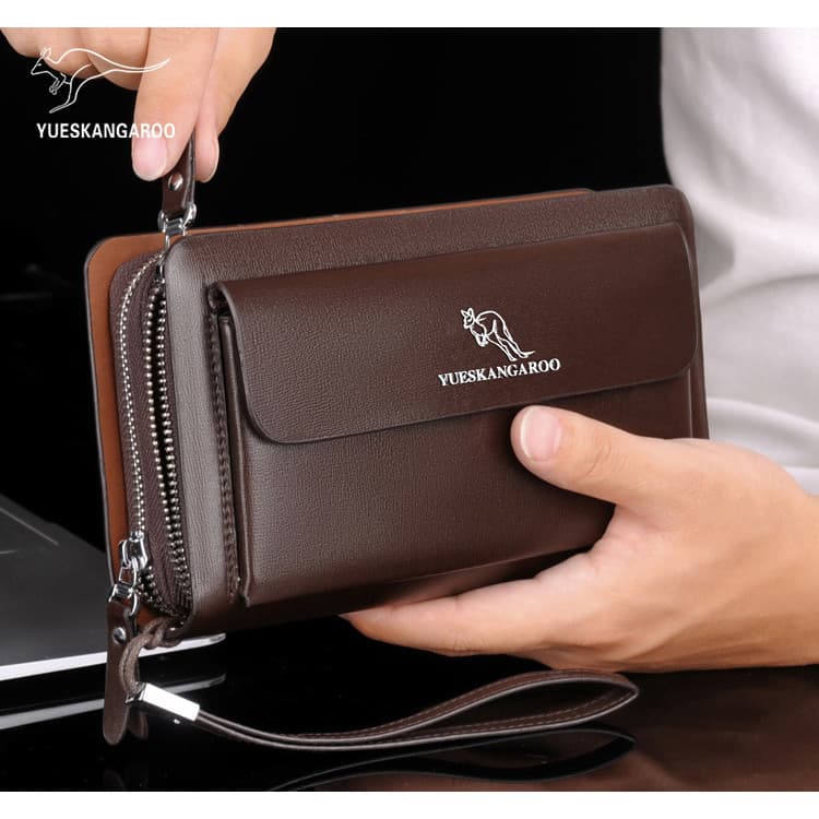 2025 novo estilo bolsa de embreagem masculina textura de couro macio saco de embreagem de negócios rua Wear saco de embr