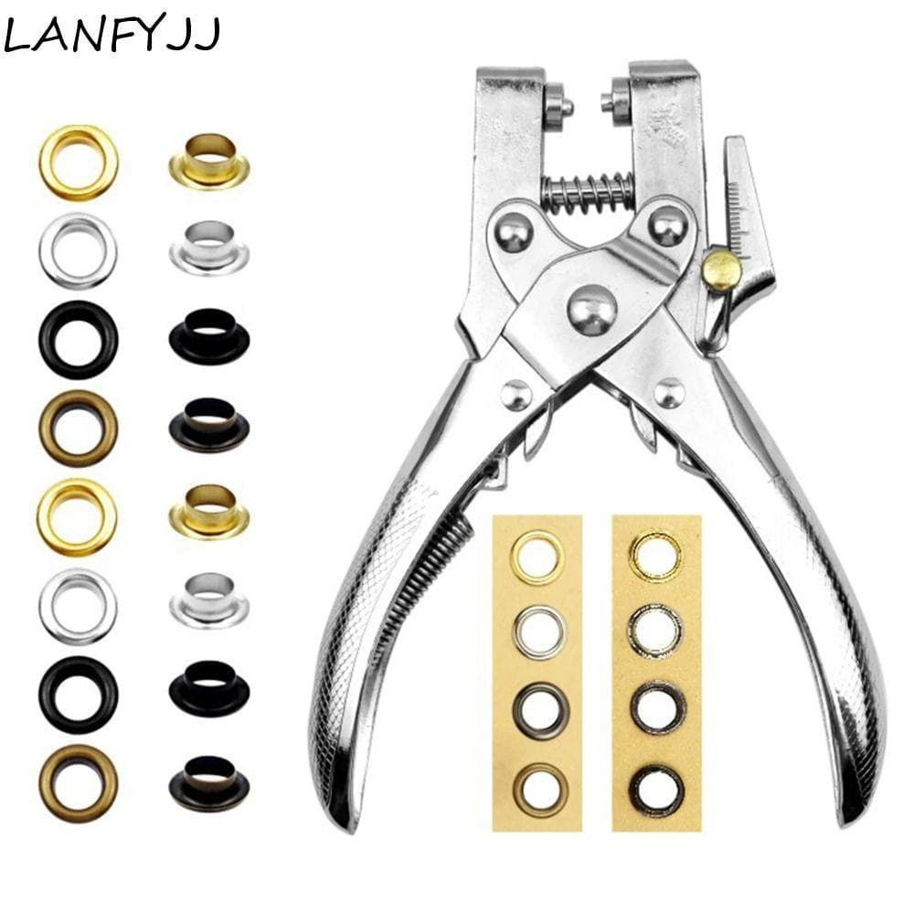 LANFYJJ Kit De Alicate De Ilhó De Perfuração , Com 100/200 Peças De Ilhós
