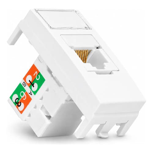 Modulo Margirius Sleek Rj45 Cat6 Tomada Rede Branco