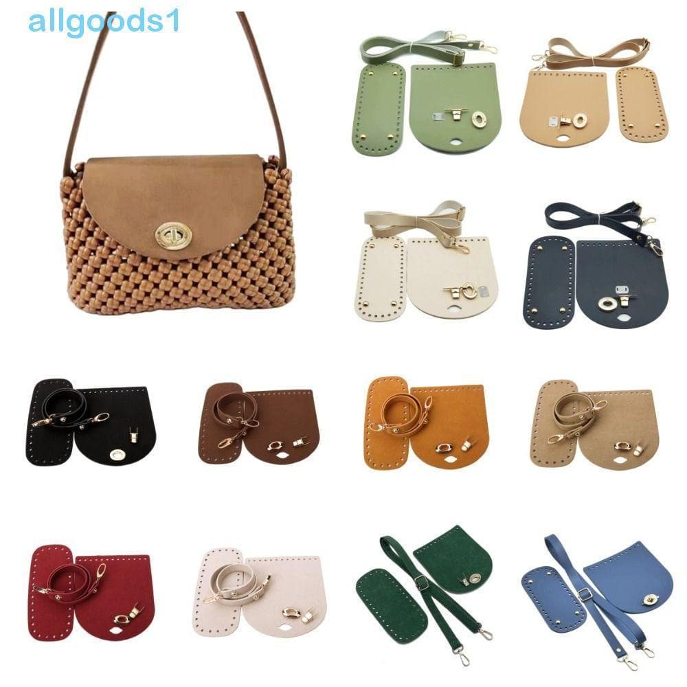 ALLGOODS 3 Pçs/Set Couro Bolsa De Ombro Alça Inferior , Acessórios De DIY PU Feitos À Mão Hardware