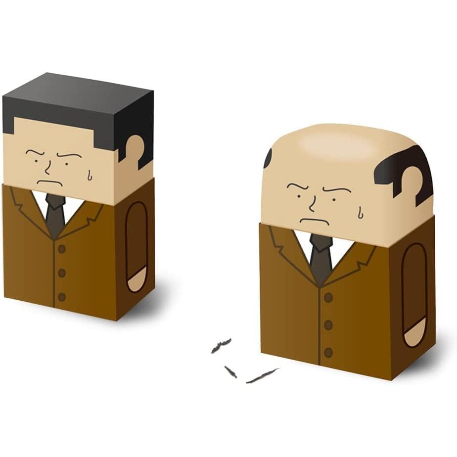 The Salaryman Eraser , Novidade Borracha De Mesa De Peludo A Sem Pêlos , Companheiro Divertido Refletindo Pressão Dos Ho