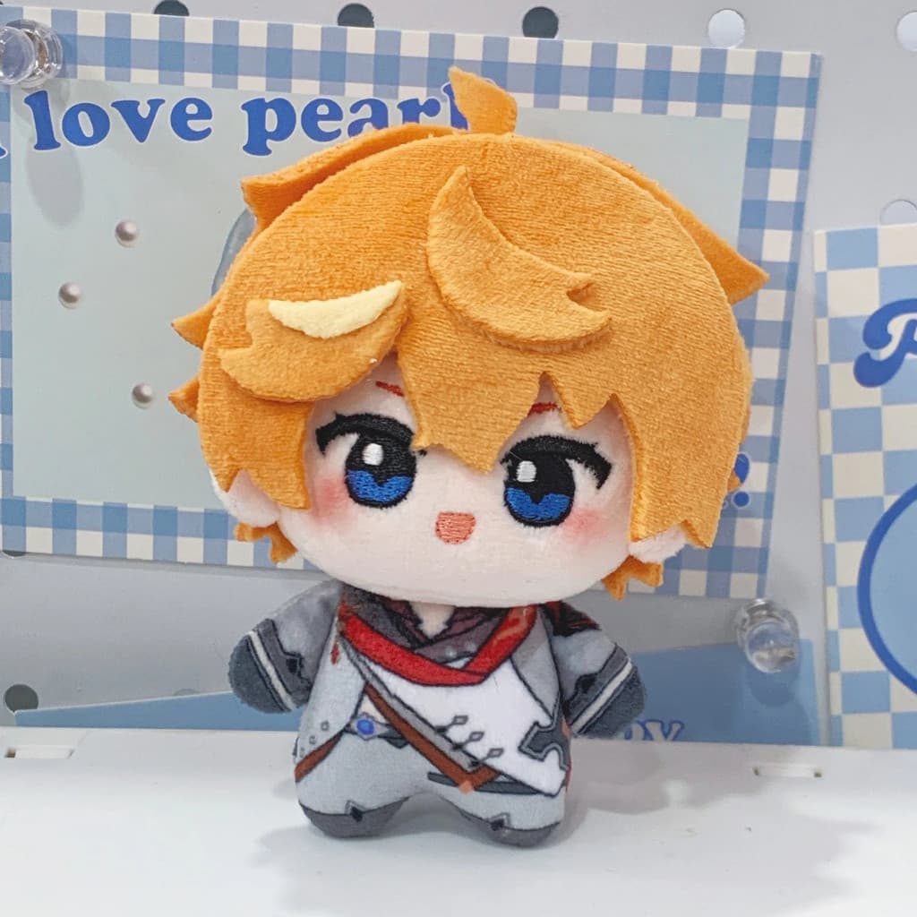 Genshin Impact Tartaglia Boneco de Algodão Estilo Nunu de 10cm｜Merchandise do Fã Gongzi｜Brinquedo de Pelúcia Fofo para P