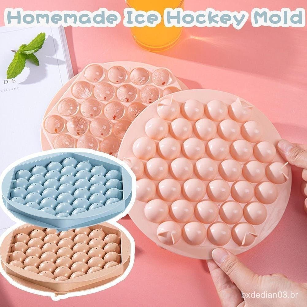 37 Grade Cubo De Gelo Molde Bola Bandeja De Plástico Caixa Qualidade Alimentar Armazenamento Redondo Imprensa E6w8
