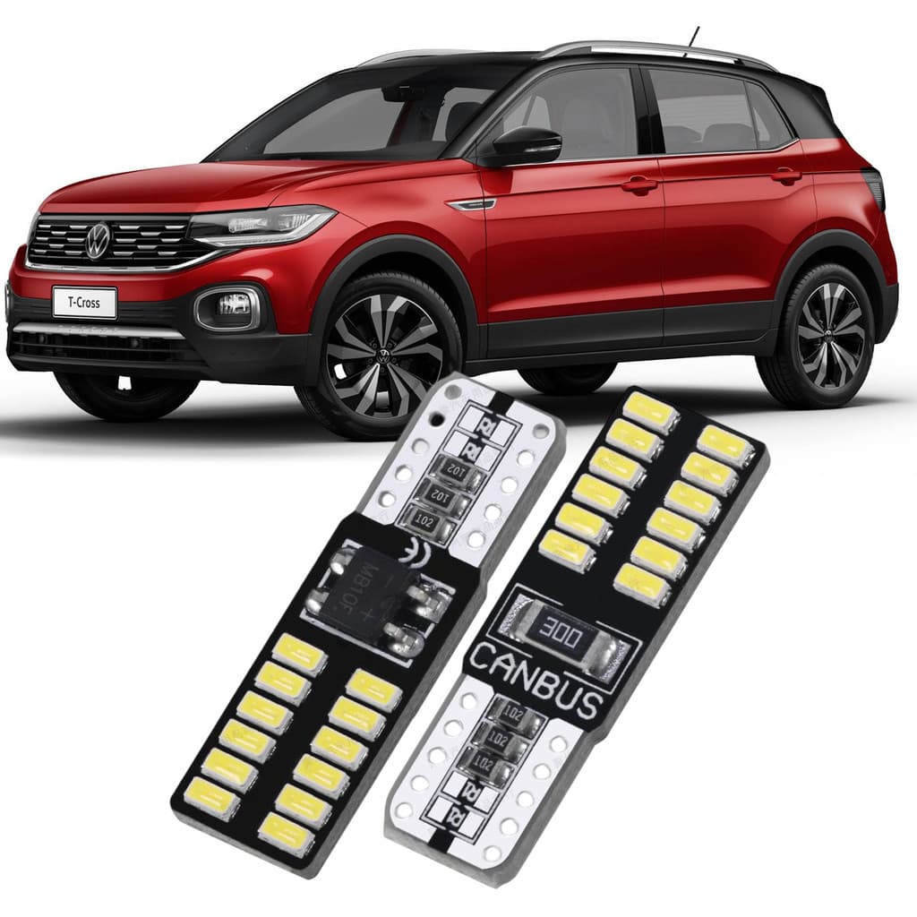 Kit Led Premium Vw T Cross Tcross Porta Luvas E Porta Malas