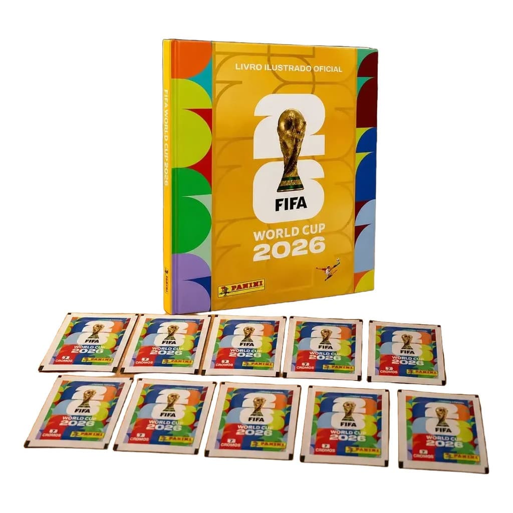 Kit Álbum Capa Dura Ouro + 140 Figurinhas - Copa Do Mundo 26