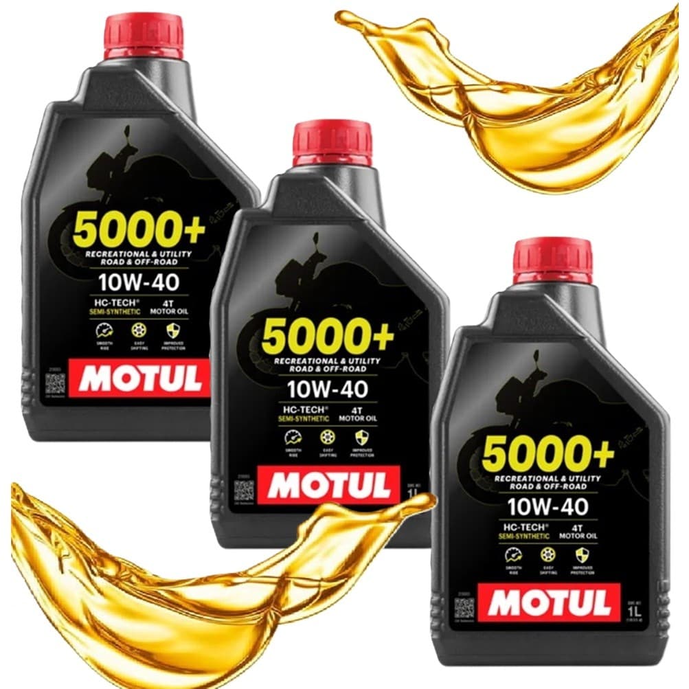 Kit Óleo Motul 5000+ 10w40 Semissintético 3 Litros