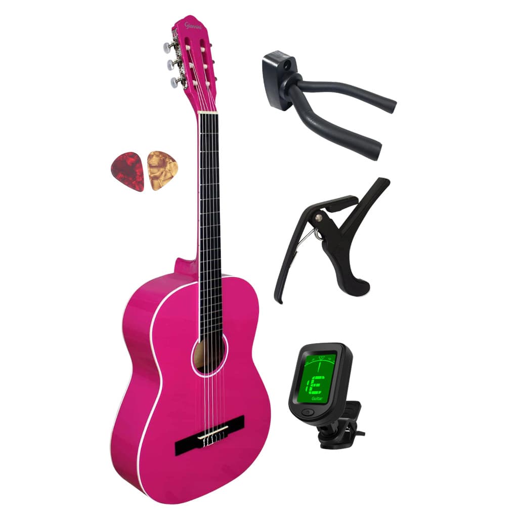 Violão Rosa Nylon Giannini Acústico N-14 PKG + Acessórios