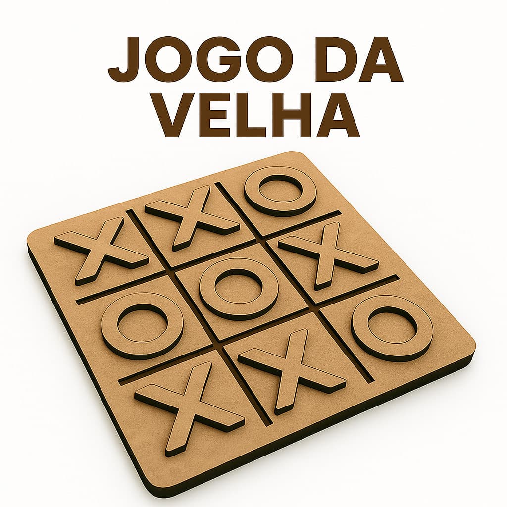 5 Jogo Da Velha Com Tabuleiro Em MDF - Diversão Garantida
