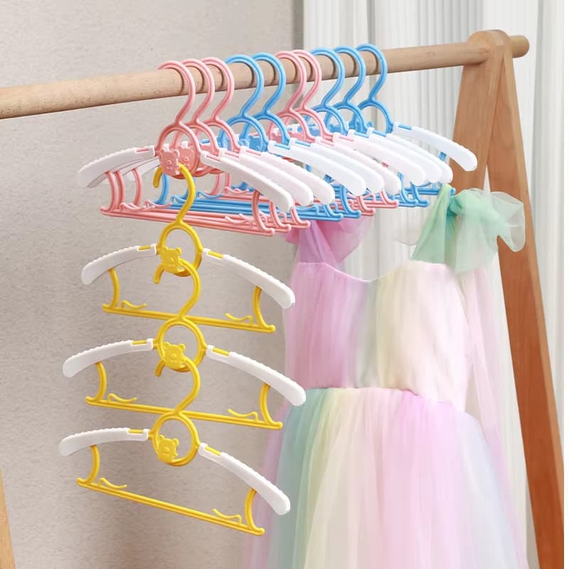 Kit Cabide Para Bebê Cabide Infantil Antideslizante Ajustavel Para Roupa antiderrapante com gancho