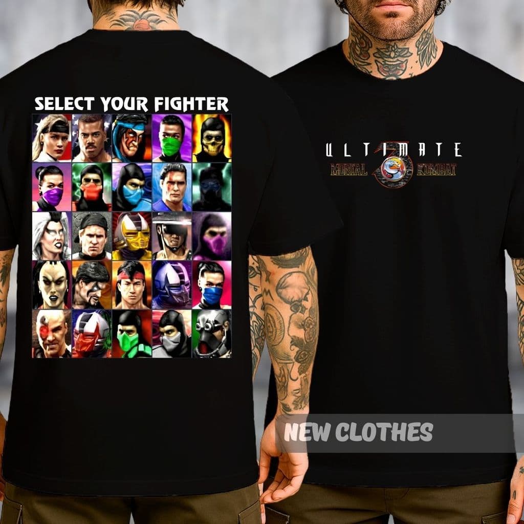 Camiseta Unissex Streetwear Mortal Jogo Kombat Luta Scorpion Sub Zero Jogo Clássico